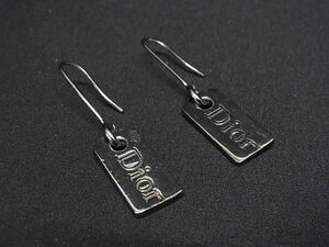 1円 ChristianDior クリスチャンディオール プレート ピアス アクセサリー レディース シルバー系 BG9555