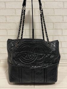 シャネル CHANEL ココマーク チェーンショルダーバッグ　デカココ　マトラッセ　