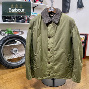 ☆BARBOUR バブアー スティーブ・マックイーンコレクション ボア付き ワックスコットンジャケット オリーブ/M（XL相当）