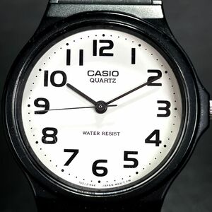 美品 CASIO カシオ チープカシオ MQ-24-7B2L 腕時計 アナログ クオーツ 3針 ホワイト文字盤 ラバーベルト 新品電池交換済み 動作確認済み