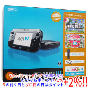 【中古】任天堂 Wii U すぐに遊べるファミリープレミアムセット kuro いたみ 元箱あり [管理:1350010384]