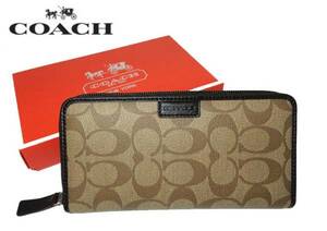 新品★送料無料★ COACH コーチ メンズ シグネチャー レザー 長財布☆米国正規店購入☆