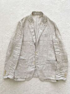 ARMANI collezioni size50 春夏 リネンジャケット メンズ ブレザー アルマーニ ジャパン