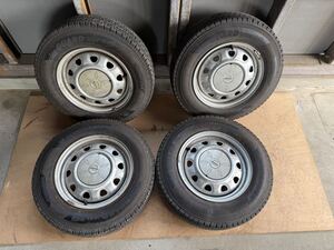 165/80R14 97/95 14/5J. NV200バネットバンタイヤ4本ダンロップ中古