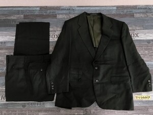 TAILORED MODEL メンズ 背抜き スーツ上下セットアップ 緑