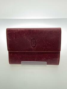 Cartier◆3つ折り財布/レザー/BRD/レディース