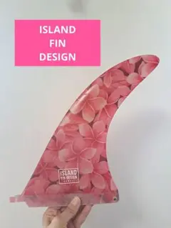 シングルフィン　ISLAND　FIN　DESIGN　プルメリア柄