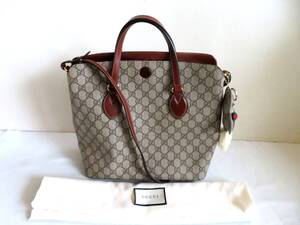 【行董】●GUCCI GG柄 2way ハンド ショルダーバッグ 保存袋 キーフォルダー付き レディース 女性 AK009ZZG36