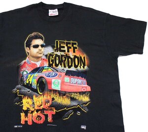 ★00s メキシコ製 NASCAR JEFF GORDON DUPONT PEPSIペプシ ヘルメット 両面プリント コットンTシャツ 黒 XXL★特大 オールド ナスカー