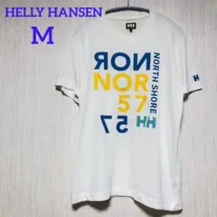 HELLY HANSEN Tシャツ 半袖　NORTH SHORE ロゴ　白　M