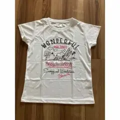 スヌーピー Tシャツ キッズ用 ホワイト