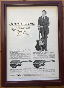☆ 1960年代 Gretsch オリジナル広告 / チェット・アトキンス Chester Atkins #3☆