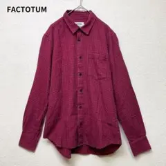 ジャムパン様専FACTOTUM ファクトタム コットンウール 長袖チェックシャツ