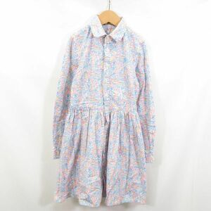 美品　POLO RALPH LAUREN 花柄 プリーツ シャツ ワンピース size8/ラルフローレン 0503