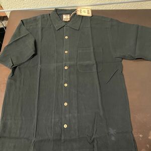 新品TOMMY BAHAMA トミーバハマ シルクシャツ 3428 USAサイズ M BK