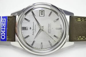 ☆1960年代国産名機 SEIKO ＳＰＯＲＴＳＭＡＴＩＣ CALENDA １９石 J13057 絹目文字磐 自動巻紳士腕時計 お洒落純正SEIKOベルト　美品