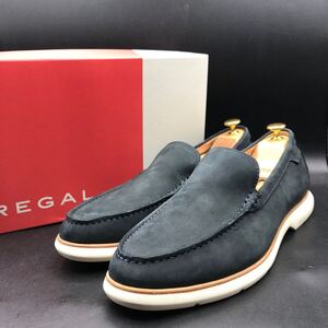 M3386 美品 REGAL リーガル ローファー スリッポン シューズ メンズ 27.0cm ネイビー 紺 スニーカー