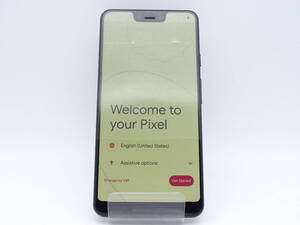 【ジャンク品】HE-521◆softbank Pixel 3 XL 64GB ジャストブラック 中古品