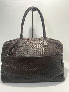 F1■ ヴィンテージ ■ BOTTEGA VENETA ボッテガヴェネタ ブラウン ボストンバッグ 大容量 メンズボストンバッグ ビジネスバッグ 肩掛け