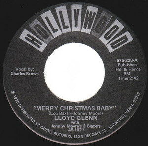 Charles Brown Lloyd Glenn Merry Christmas Baby R&B 45