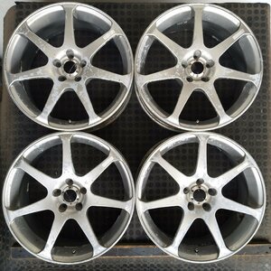 管理番号：W8-48【4本価額】【17x7J 5x100 ET+50 ハブ73】YOKOHAMA AVS MODEL 7・レガシィ等・日本製・直接引取可能