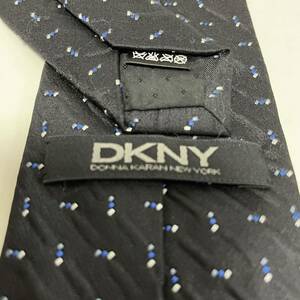 DKNY (ダナ キャラン ニューヨーク) ミッドナイトブルードットネクタイ