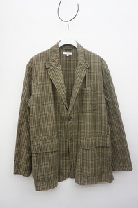 美品22SS Engineered Garments エンジニアードガーメンツ LOITER JACKET MADRAS CHECK チェック ロイター シャツ ジャケット 茶S 1127O▲