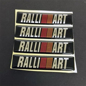 RALLIART ラリアート　 エポキシ３Dステッカー　４個セット