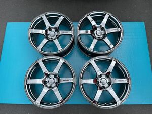 YOKOHAMA AVS MODEL T6 ヨコハマ　モデルT6 メッキ 18 × 8J + 30 PCD114.3 5穴　4本セット　18インチ　シルビア チェイサー マーク2 