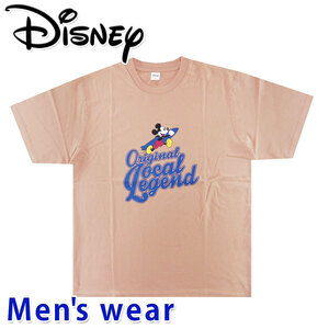 ディズニー 半袖 Tシャツ メンズ ミッキー マウス Disney グッズ 3277-4501B Mサイズ BE(ベージュ)