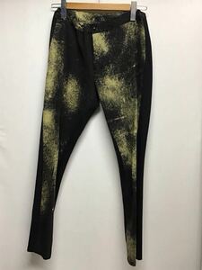 【Y‘s ワイズ】YZ-P04-010 COLORED DISCHARGE LEGGINGS PANTS ボトム サイズ2 ブラック コットン 2406oki h