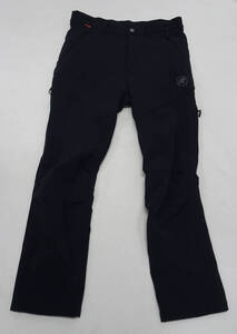 MAMMUT マムート Winter Hiking So Pants AF 冬用パンツ ストレッチ生地 フリース裏地 黒色 Size52(EU、日本サイズL相当） 