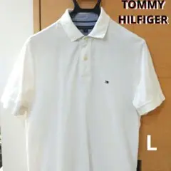 TOMMY HILFIGER　トミーヒルフィガー　ホワイトポロシャツ　メンズL