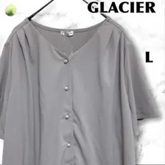 【未使用品】GLACIER グラシア シャツ 半袖 レディース L グレージュ