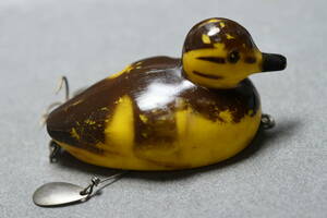 BABY CREE DUCK SZABO BILL, OH,USA OLD LURE C1960 面白珍品蒐集家向け、