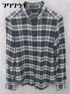 ◇ MACPHEE マカフィー TOMORROWLAND 長袖 チェック シャツ 38サイズ ブラック グレー レディース