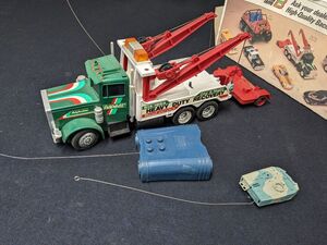 M053 【ジャンク品 BIG RIG WRECKER WITH TRAILER トレーラー HEAVY DUTY RECOVERY】/100