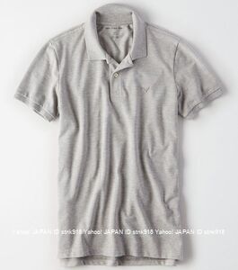 〓SALE!! アメリカンイーグル/US M/AE Flex Pique ポロ/Dark Gray