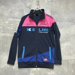 ■KELME/ケルメ サッカー フットサル ジャージ ネイビー/ブルー/ピンク/ホワイト サイズ 160 レディース ｃ1706 K56 パーカー