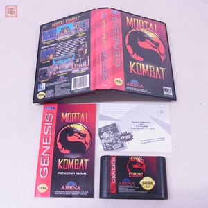 動作保証品 MD メガドライブ GENESIS 北米版 海外版 モータルコンバット MORTAL KOMBAT セガ SEGA 箱説ハガキ付【10