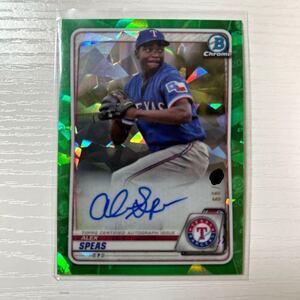 2020 Bowman Chrome Alex Speas green atomic refractor auto 99枚限定