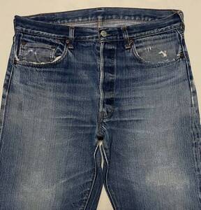 70S LEVIS リーバイス501 66前期 フライボタン裏刻印E 実寸W約33～34インチ リペア済み【検索501XX 502 606 501 