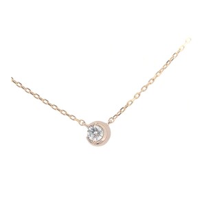 ★美品★送料無料★スタージュエリー ムーンセッティング ダイヤモンド ネックレス 0.04ct K18PG(18金 ピンクゴールド) 質屋出品