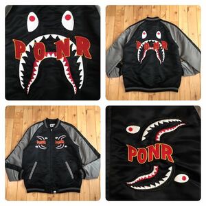 SHARK SOUVENIR JACKET Mサイズ black a bathing ape BAPE シャーク ジャケット スカジャン エイプ ベイプ アベイシングエイプ mz0184