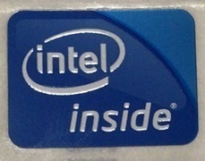 ■新品・未使用 ■10枚セット　 【intel inside】エンブレムシール　【21*16㎜】送料無料・追跡サービス付き☆P112