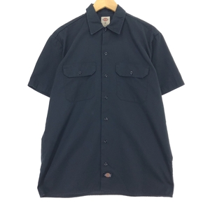 古着 ディッキーズ Dickies 半袖 ワークシャツ メンズM /eaa451982 【SS2409_50%】