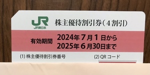 JR東日本 株主優待 割引券１枚 送料無料・2025