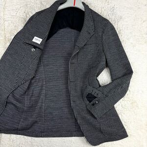 1円 極美品 L~XL.LL アルマーニコレッツォーニ ARMANI COLLEZIONI 2way テーラードジャケット アンコン ストレッチ 総柄 メンズ 50