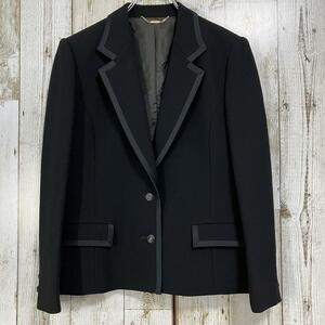 ☆Noir Robe ノアローブ☆オンワード☆テーラードジャケット ウール 毛 やや厚手 M 9号 ブラック 黒 レディース [送料無料☆匿名配送]m1832