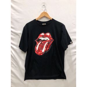 【A BATHING APE】ROLLING STONES × BAPE Tシャツ アベイシングエイプ XLサイズ コットン ts202411